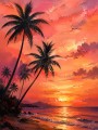 Tropischer Sonnenuntergang als Leinwandbild oder Poster