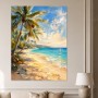 Tropischer Strand im Sonnenlicht, Leinwand oder Poster