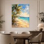 Tropischer Strand im Sonnenlicht, Leinwand oder Poster