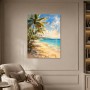 Tropischer Strand im Sonnenlicht, Leinwand oder Poster