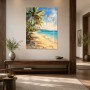 Tropischer Strand im Sonnenlicht, Leinwand oder Poster