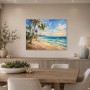Tropischer Strand mit Palmen, Leinwand oder Poster