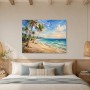 Tropischer Strand mit Palmen, Leinwand oder Poster