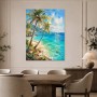 Tropische Küste mit Palmen als Wandbild oder Fine Art Print