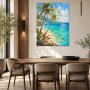 Tropische Küste mit Palmen als Wandbild oder Fine Art Print