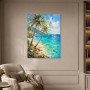 Tropische Küste mit Palmen als Wandbild oder Fine Art Print