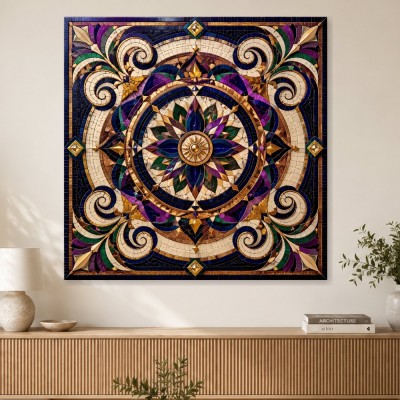 Ornamentale Mosaik Komposition als Wandbild oder Kunstdruck