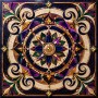 Ornamentale Mosaik Komposition als Wandbild oder Kunstdruck