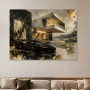 Luxuriöses Luxus Wandbild oder Acrylbild mit modernem Sportwagen