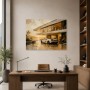 Luxus Wandbild oder Acrylbild mit modernem Sportwagen am Abend