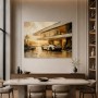 Luxus Wandbild oder Acrylbild mit modernem Sportwagen am Abend
