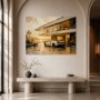 Luxus Wandbild oder Acrylbild mit modernem Sportwagen am Abend