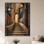 Architektonische Mosaiktreppe als Wandbild oder Kunstdruck