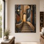 Architektonische Mosaiktreppe als Wandbild oder Kunstdruck