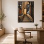 Architektonische Mosaiktreppe als Wandbild oder Kunstdruck