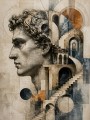 Antikes Profil und Architektur als Wandbild oder Fine Art Print