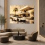 Luxuriöser Sportwagen am Küstenanwesen, Kunstwerk oder Acrylbild
