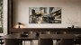 Luxuriöse Architektur mit Auto als Leinwand oder Acrylbild