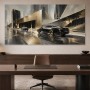 Luxuriöse Architektur mit Auto als Leinwand oder Acrylbild