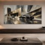 Luxuriöse Architektur mit Auto als Leinwand oder Acrylbild