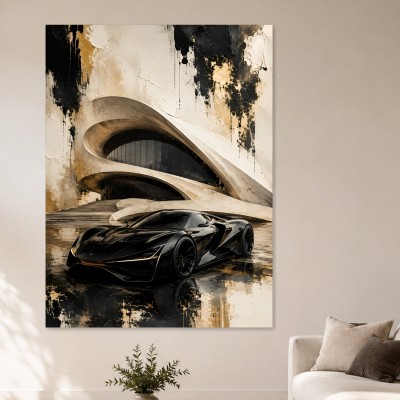 Luxuriöses Architekturmotiv, Acrylbild oder Modernes Wandbild