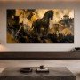 Antikes Epos als Wandbild oder Fine Art Print in Gold und Schwarz