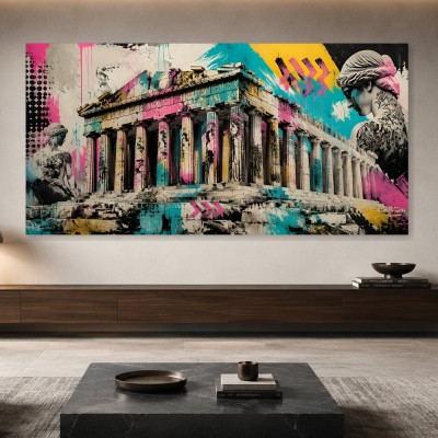 Antikes Tempelmotiv als Modernes Wandbild oder Acrylbild
