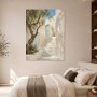 Mediterrane Treppe mit blauem Tor, Leinwand oder Poster
