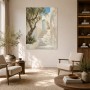 Mediterrane Treppe mit blauem Tor, Leinwand oder Poster