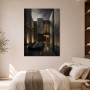 Dunkler Supersportwagen im Betonhof, Luxury Wandbild oder Fine Art Print