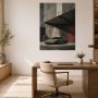 Sportwagen vor urbaner Wand, Modernes Wandbild oder Poster