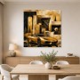 Goldener Supersportwagen als Luxus Wandbild oder Fine Art Print