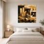 Goldener Supersportwagen als Luxus Wandbild oder Fine Art Print