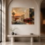 Roter Sportwagen im Sonnenuntergang, Modernes Wandbild oder Fine Art Print