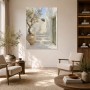 Mediterrane Treppe mit Olivenbaum, Leinwand oder Kunstdruck