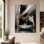 Silberner Supersportwagen als Leinwand oder Acrylbild