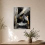 Silberner Supersportwagen als Leinwand oder Acrylbild