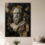Antikes Porträt als Wandbild oder Fine Art Print in Gold und Schwarz