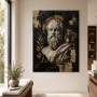 Antikes Porträt als Wandbild oder Fine Art Print in Gold und Schwarz