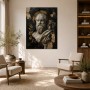 Antikes Porträt als Wandbild oder Fine Art Print in Gold und Schwarz