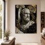 Antiker Porträt-Kunstwerk, Wandbild oder Fine Art Print mit goldenen Akzenten