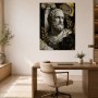 Antiker Porträt-Kunstwerk, Wandbild oder Fine Art Print mit goldenen Akzenten