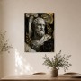 Antiker Porträt-Kunstwerk, Wandbild oder Fine Art Print mit goldenen Akzenten