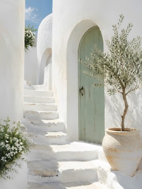 Mediterrane Architektur als Wandbild oder Leinwandbild