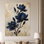 Dunkelblaue Blüten als Leinwand oder Acrylbild