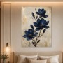 Dunkelblaue Blüten als Leinwand oder Acrylbild