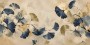 Ginkgo-Blätter in Blau und Gold als Acrylbild oder Kunstdruck