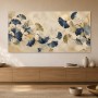 Ginkgo-Blätter in Blau und Gold als Acrylbild oder Kunstdruck