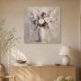 Blumenstillleben als Leinwand oder Poster in zarten Violetttönen