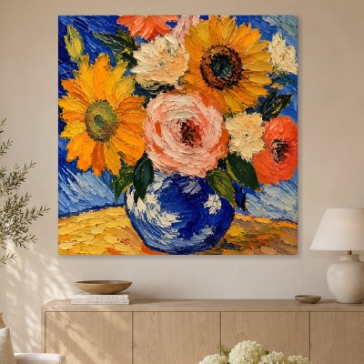 Expressive Blumenmalerei als Kunstdruck oder Canvas Print